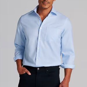 Joseph Abboud light blue regular fit non-iron button down dress shirt 16 34/35